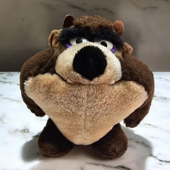 Vintage Tasmanian Devil Plush 1993 Warner Bros  24 K Company "Taz"  7 Inch - Picture 1 of 13